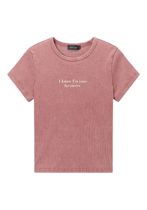 tout a coup slogan print T-shirt - Pink