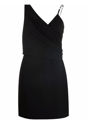 Givenchy chain-strap asymmetric-neck dress - Black
