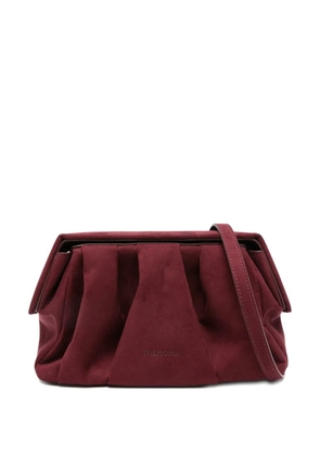 Themoirè gathered-detail clutch