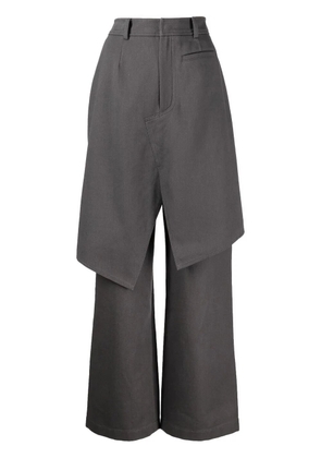 Goen.J layered twill trousers - Grey