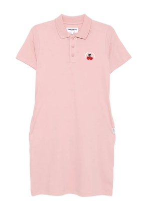 CHOCOOLATE logo-embroidered polo dress - Pink