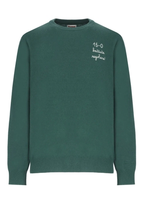 MC2 Saint Barth embroidery crew-neck sweater - Green