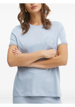 LUISA SPAGNOLI embroidered-logo short-sleeved T-shirt - Blue