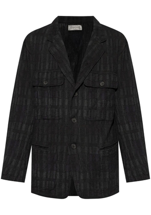 Yohji Yamamoto textured-finish blazer - Black