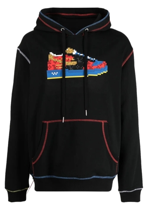 Mostly Heard Rarely Seen 8-Bit sneaker-print cotton hoodie - Black