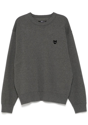 ZZERO BY SONGZIO emblem crew-neck jumper - Grey