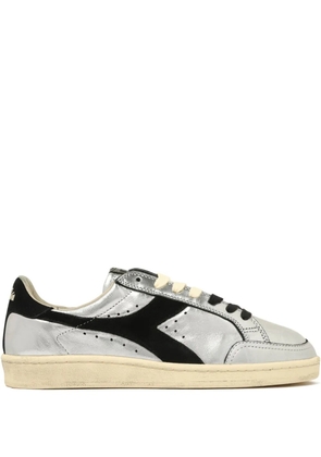 Diadora metallic-leather panel sneakers - Silver