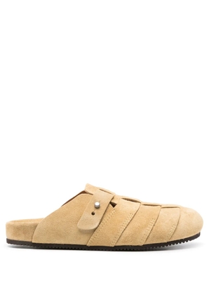 Buttero round-toe suede slippers - Neutrals