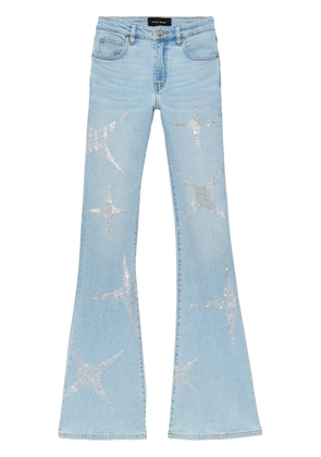Purple Brand rhinestone-embellished bootcut jeans - Blue