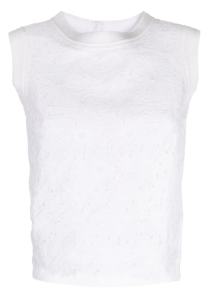 SHIATZY CHEN lace-detailing sleeveless vest - White