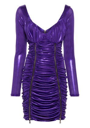 MITILIANE COUTURE long-sleeved mini dress - Purple