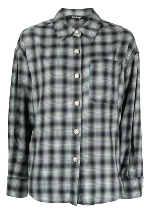 tout a coup checked long-sleeve shirt - Blue