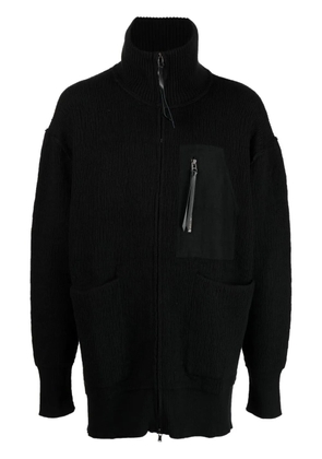 The Viridi-Anne long-sleeve knitted cardigan - Black