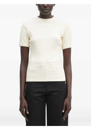 Wales Bonner ribbed logo-patch top - White