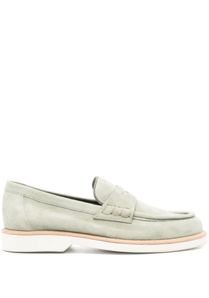 Santoni suede loafers - Green