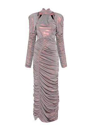 MITILIANE COUTURE holographic maxi dress - Grey