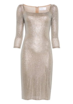 Giuseppe Di Morabito crystal-embellished midi dress - Neutrals