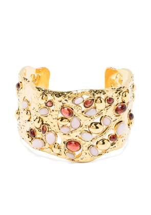 Aurelie Bidermann Atalide gemstone-embellished cuff bracelet - Gold