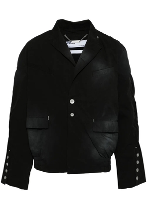 C2h4 faded-effect cotton blazer - Black