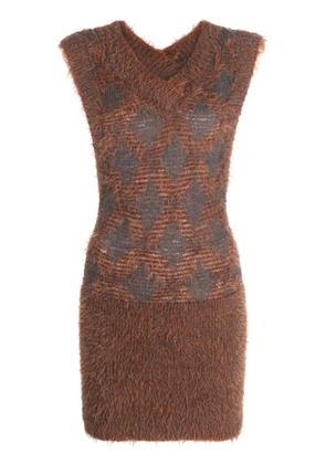 KNWLS Pogona knitted minidress - Brown
