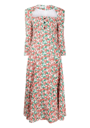 Philosophy Di Lorenzo Serafini long floral cotton dress - Red