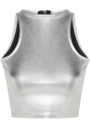 Karl Lagerfeld Jeans metallic tank top - Silver