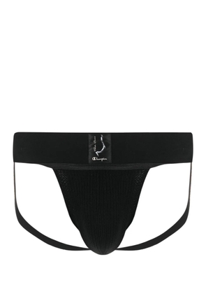 Rick Owens X Champion logo-patch colour-block boxers - Black