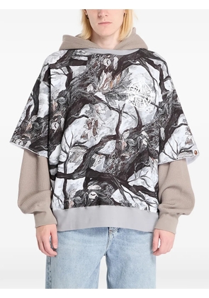 A BATHING APE® Tree Edge Camo layered hoodie - Neutrals