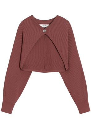 Apparis ribbed cardigan - Brown