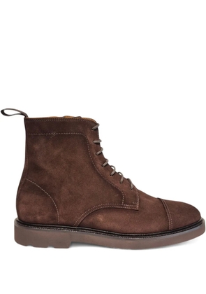 Henderson Baracco panelled suede boots - Brown