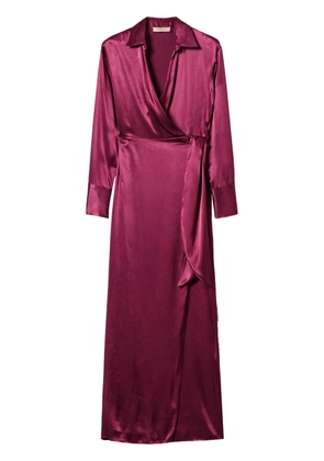 TWINSET satin-finish wrap dress - Red