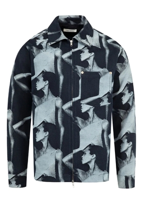 Wales Bonner photographic-print zip jacket - Black