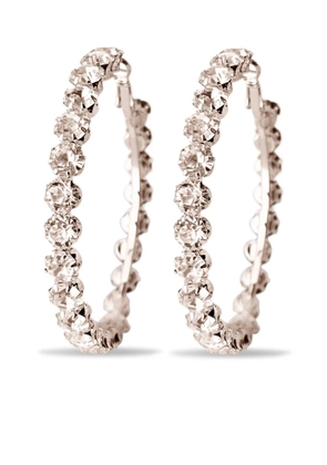 HZMER JEWELLERY rhinestone-embellished hoop earrings - Silver