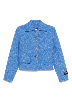 Patou tweed cropped jacket - Blue