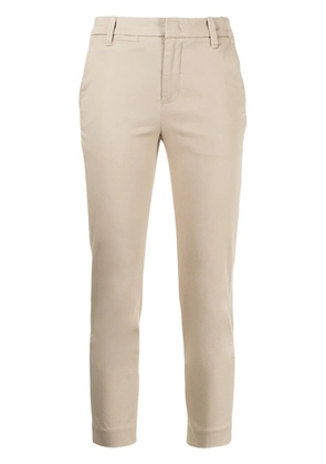 Vince cropped stretch-cotton trousers - Brown