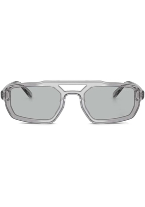 Emporio Armani transparent square glasses - Grey