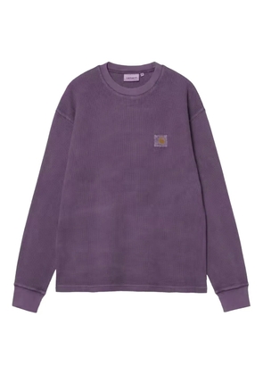 Carhartt WIP logo-patch long-sleeve sweatshirt - Purple
