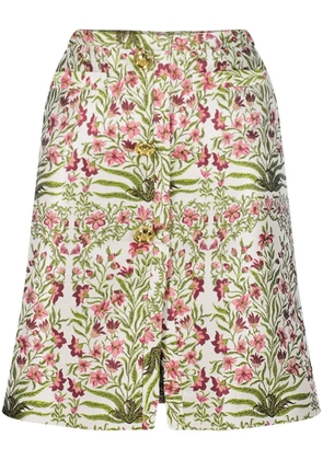 Giambattista Valli floral-jacquard mini skirt - White