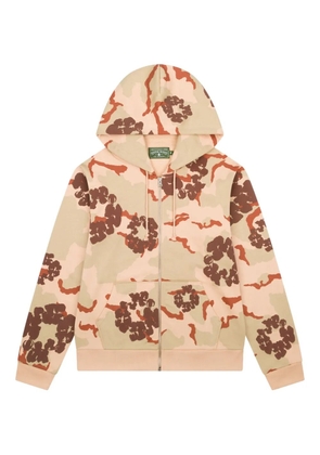 Denim Tears printed zip-up hoodie - Neutrals