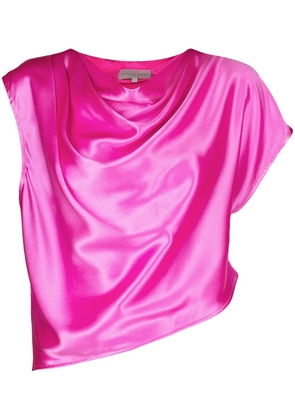Michelle Mason asymmetric drape top - Pink
