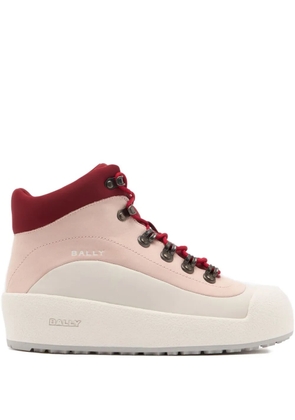 Bally paneled-design leather curling boots - Pink
