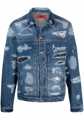 424 distressed denim jacket - Blue