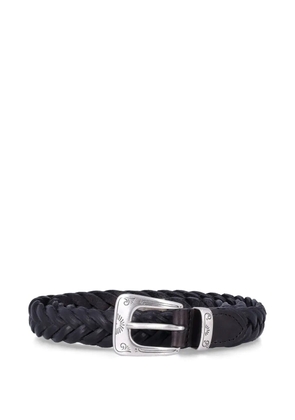 Fabrizio Mancini Norvegia braided leather belt - Black