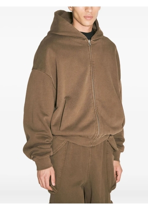 ENTIRE STUDIOS organic cotton zip-up hoodie - Brown
