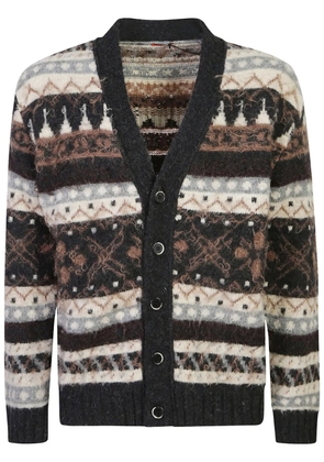Barena fair isle-knit cardigan - Black