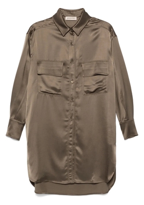 Gentry Portofino satin shirt - Green