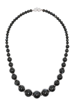 Tom Wood larvikite bead necklace - Silver