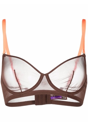 Maison Close Corps à Corps mesh underwired bra - Brown