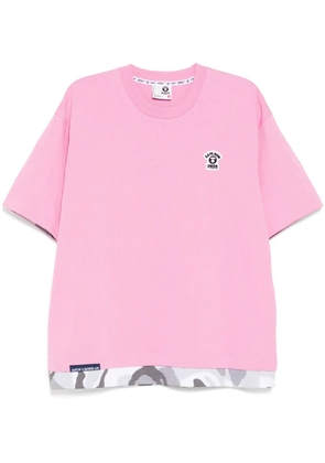 AAPE BY *A BATHING APE® moonface logo T-shirt - Pink