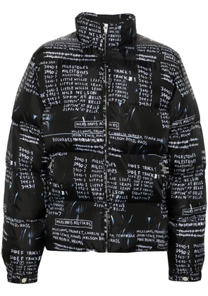 MISBHV x Jean-Michel Basquiat Discography puffer jacket - Black
